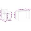 Matset 3 pcs Naturligt trä Massivt akaciaträ vidaXL 100 - 200 cm – miniatyr 12