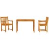 Matset 3 pcs Naturligt trä Massivt akaciaträ vidaXL 100 - 200 cm – miniatyr 7
