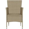 Matstol trädgård 2 st konstrotting beige vidaXL – miniatyr 7