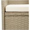 Matstol trädgård 2 st konstrotting beige vidaXL – miniatyr 8