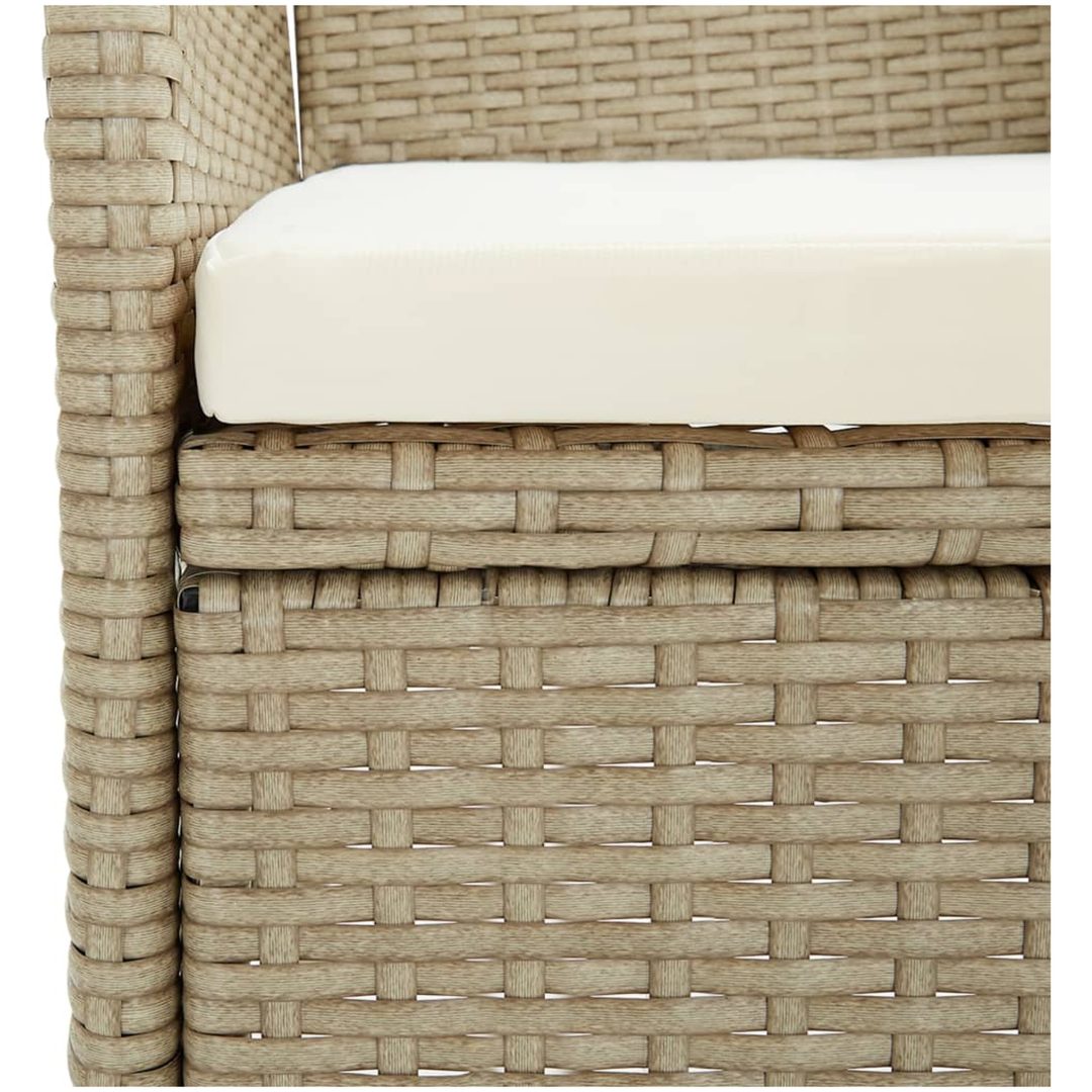 Matstol trädgård 2 st konstrotting beige vidaXL – bild 8
