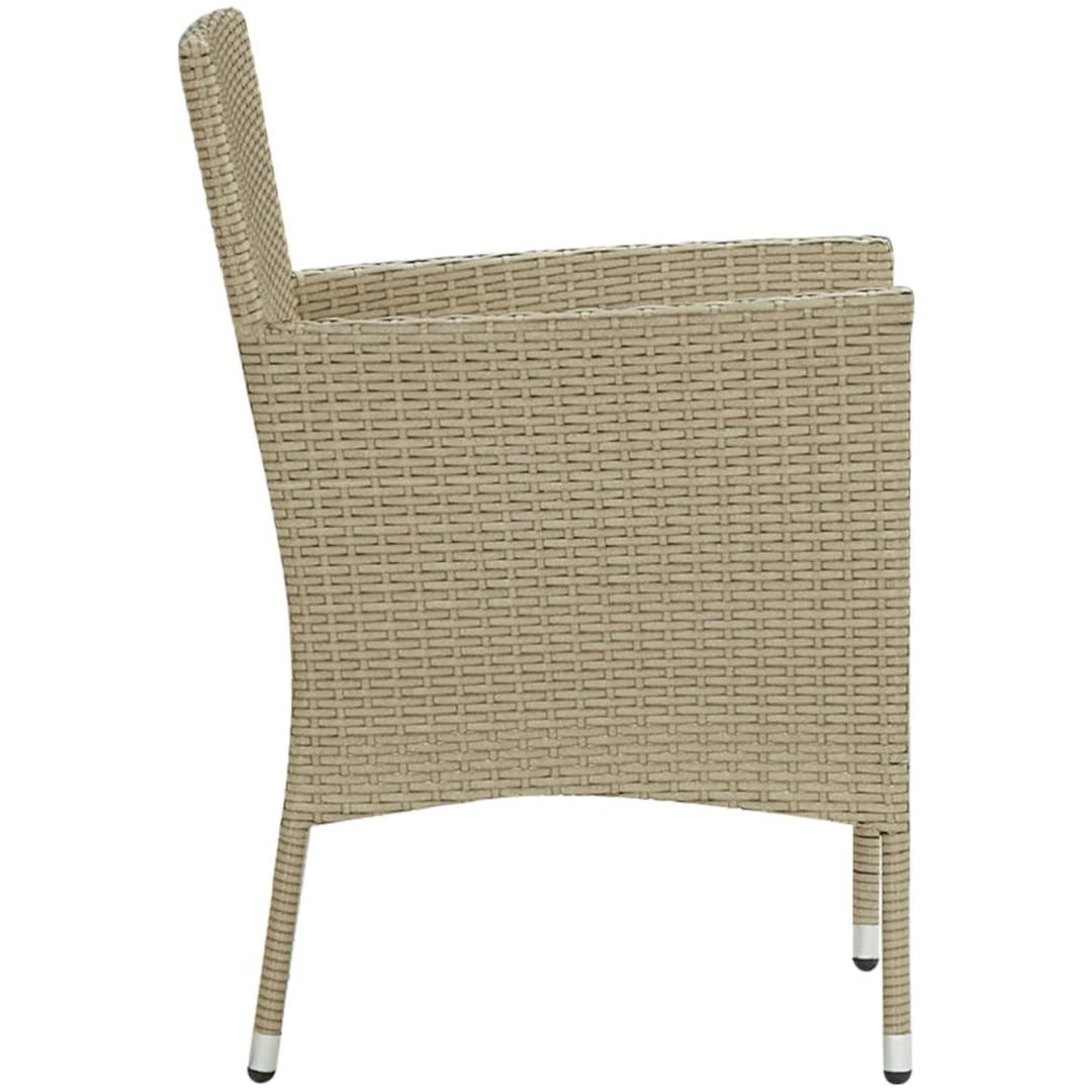 Matstol trädgård 4 st konstrotting beige vidaXL – bild 4