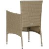 Matstol trädgård 4 st konstrotting beige vidaXL – miniatyr 5