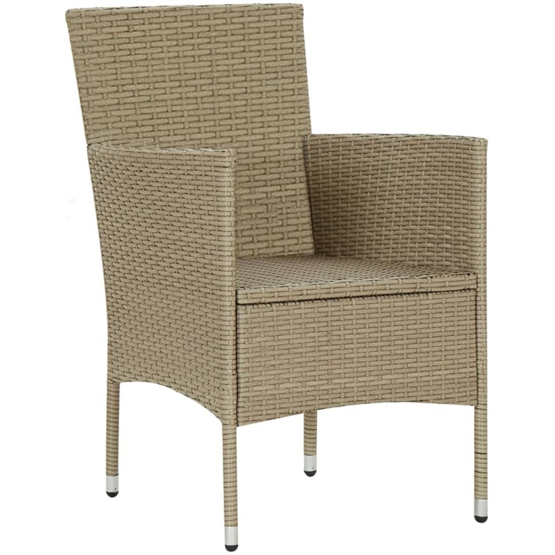 Matstol trädgård 4 st konstrotting beige vidaXL – bild 6