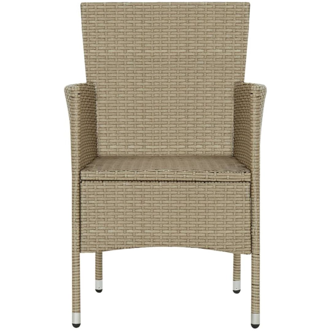Matstol trädgård 4 st konstrotting beige vidaXL – bild 7