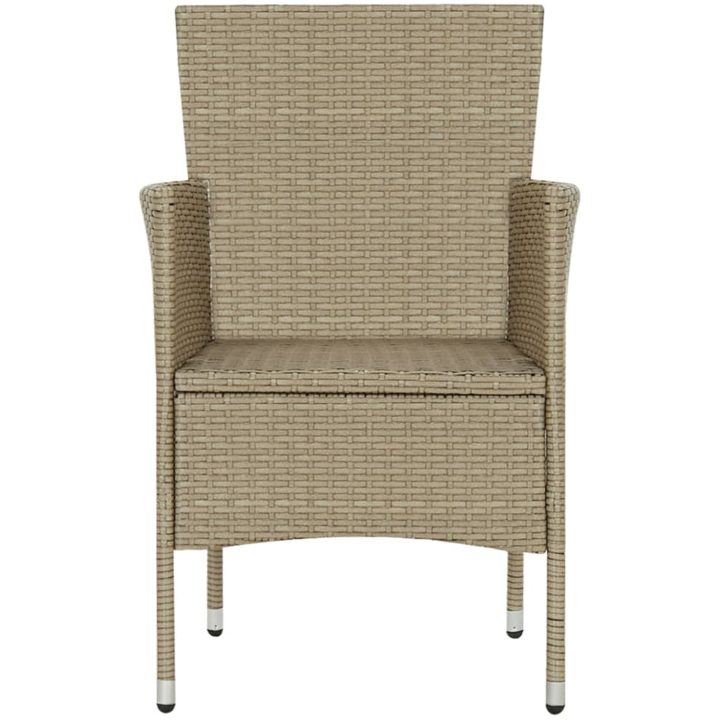 Matstol trädgård 4 st konstrotting beige vidaXL – bild 7