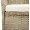 Matstol trädgård 4 st konstrotting beige vidaXL – miniatyr 8