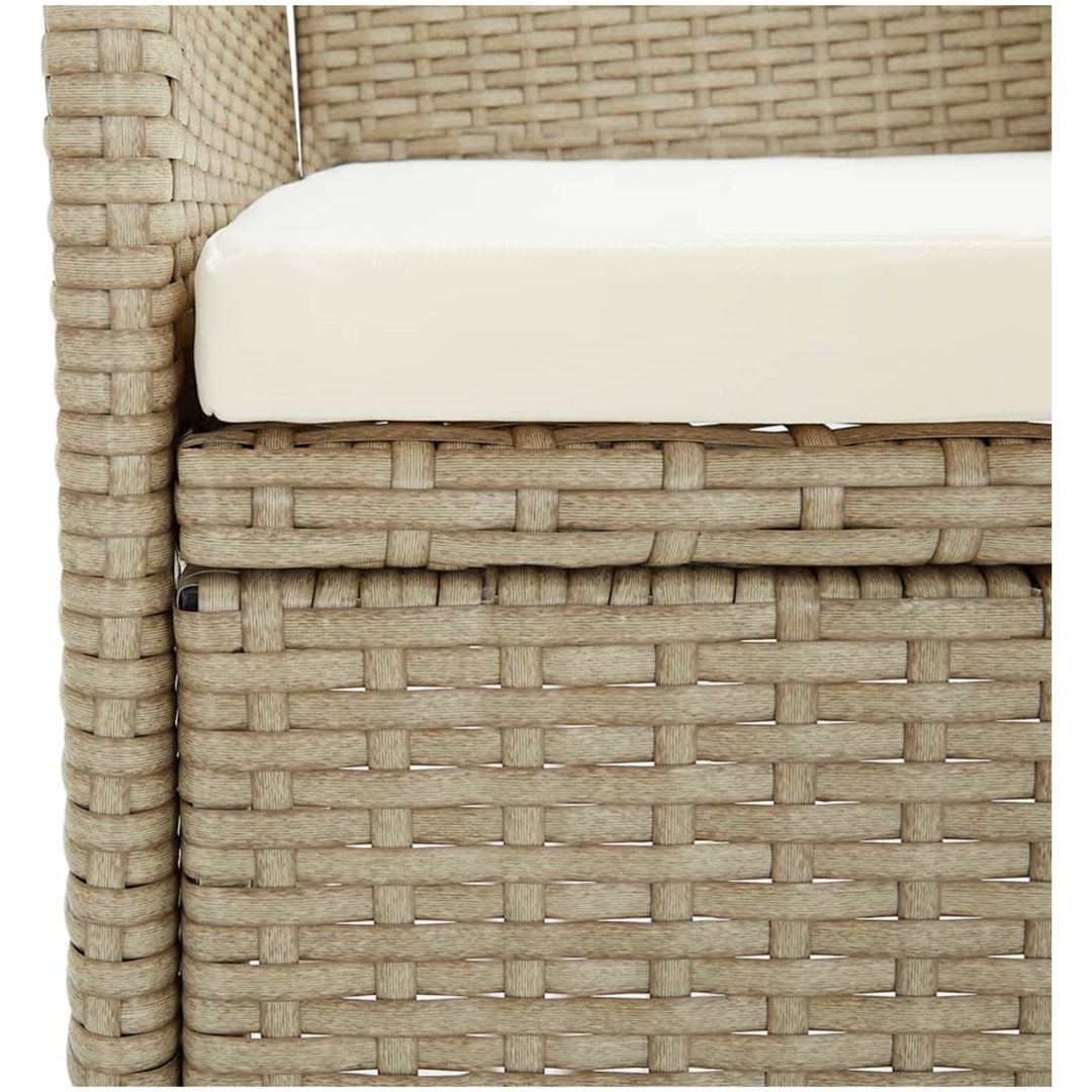 Matstol trädgård 4 st konstrotting beige vidaXL – bild 8
