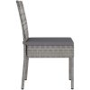 Matstolar för trädgård 2 st konstrotting grå vidaXL – miniatyr 3