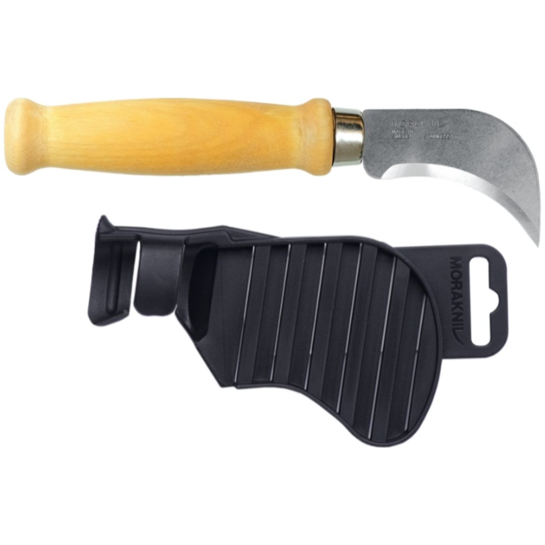 Matt-/takpapps-/läderkniv träskaft Mora 70 MM
