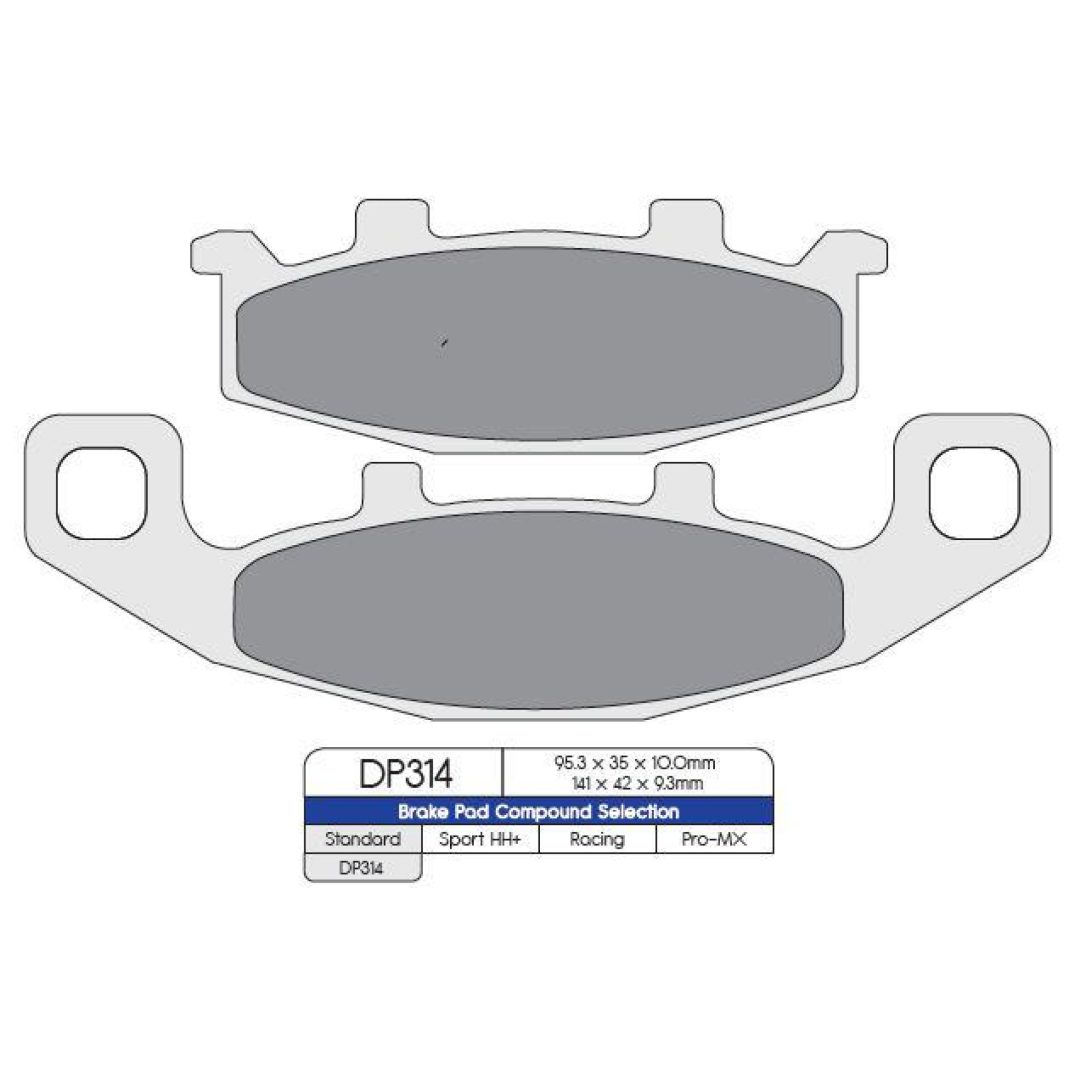 MC-Bromsbelägg Fram DP Brakes Bakbelägg