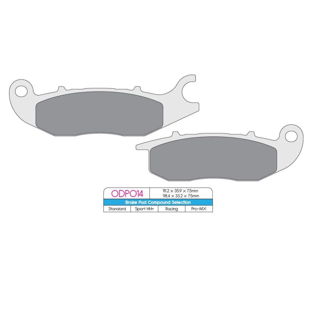 MC-Bromsbelägg Fram DP Brakes Bromsbelägg Bak Non-Sintered/Organic Original