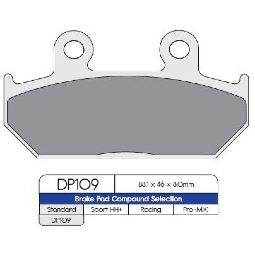 MC-Bromsbelägg Fram DP Brakes Frambelägg