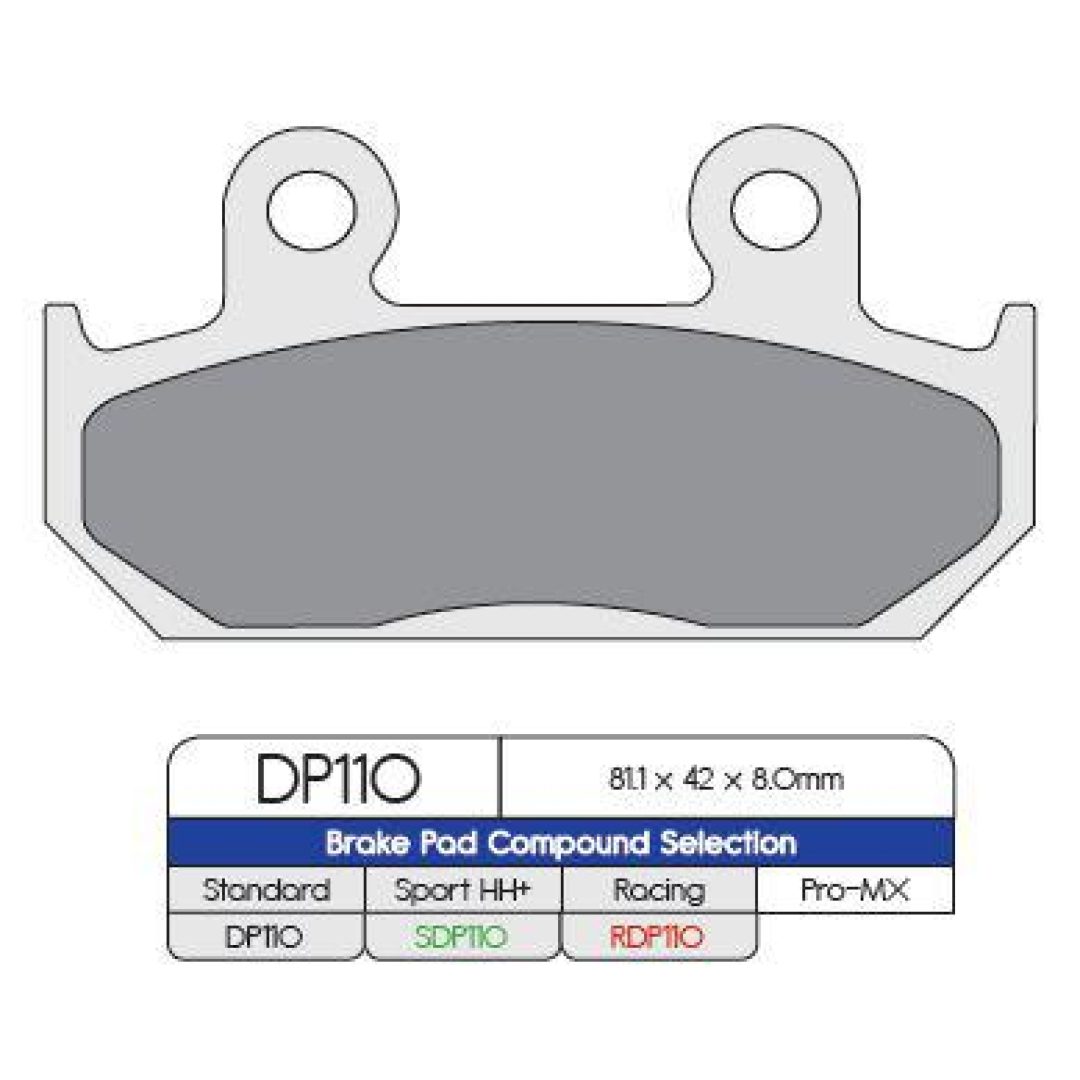 MC-Bromsbelägg Fram DP Brakes Frambelägg