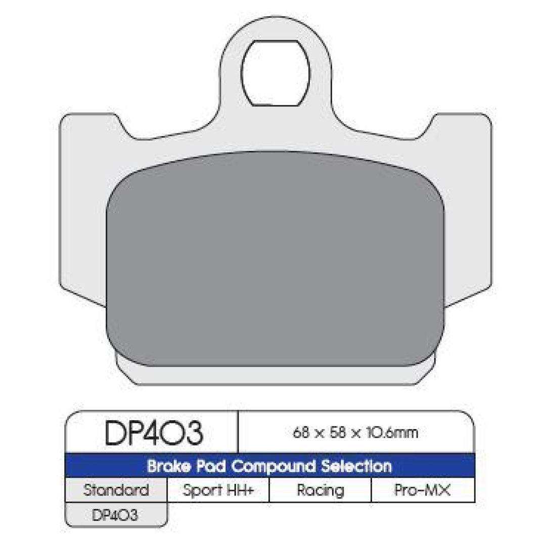 MC-Bromsbelägg Fram DP Brakes Frambelägg
