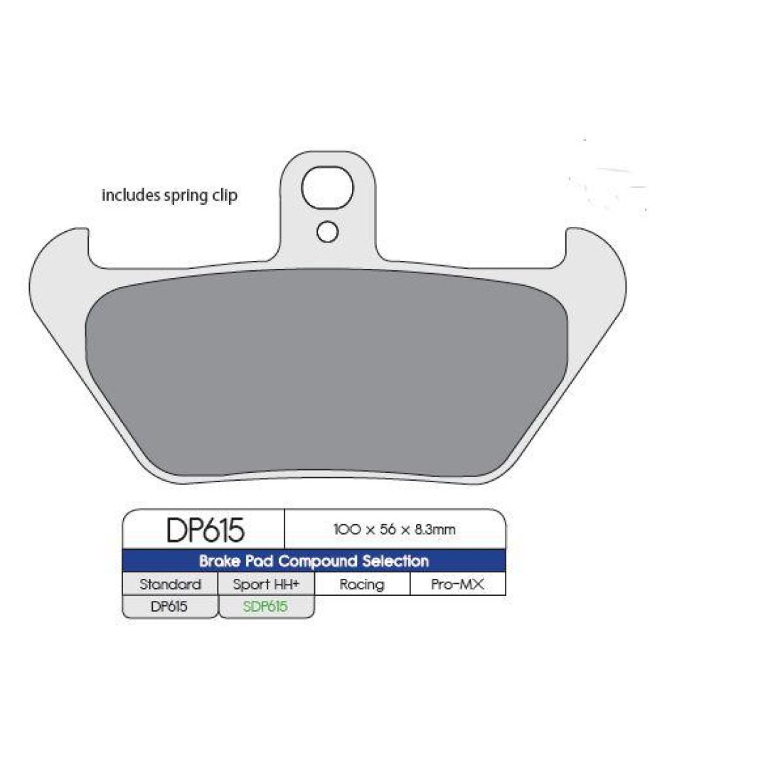 MC-Bromsbelägg Fram DP Brakes Frambelägg