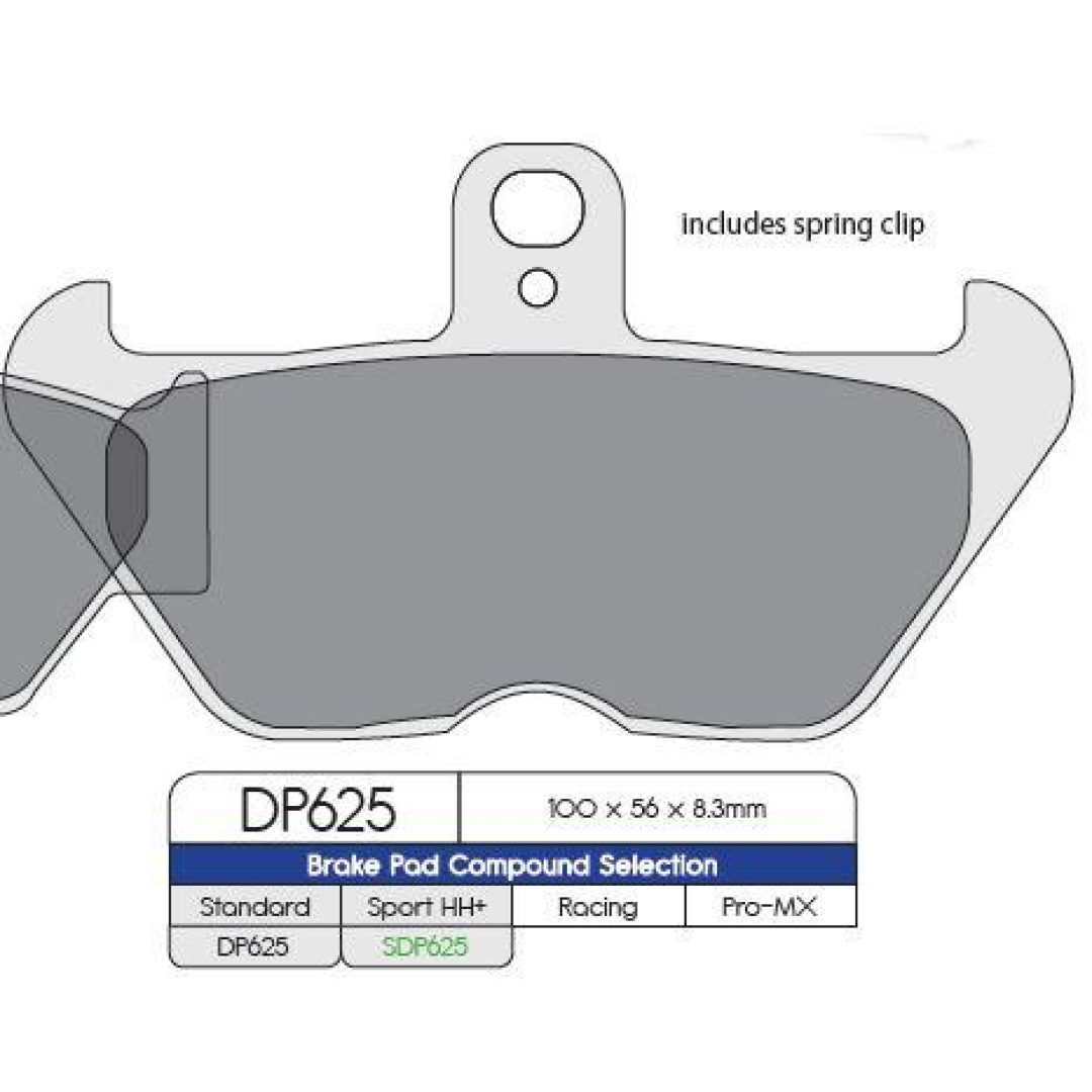MC-Bromsbelägg Fram DP Brakes Frambelägg