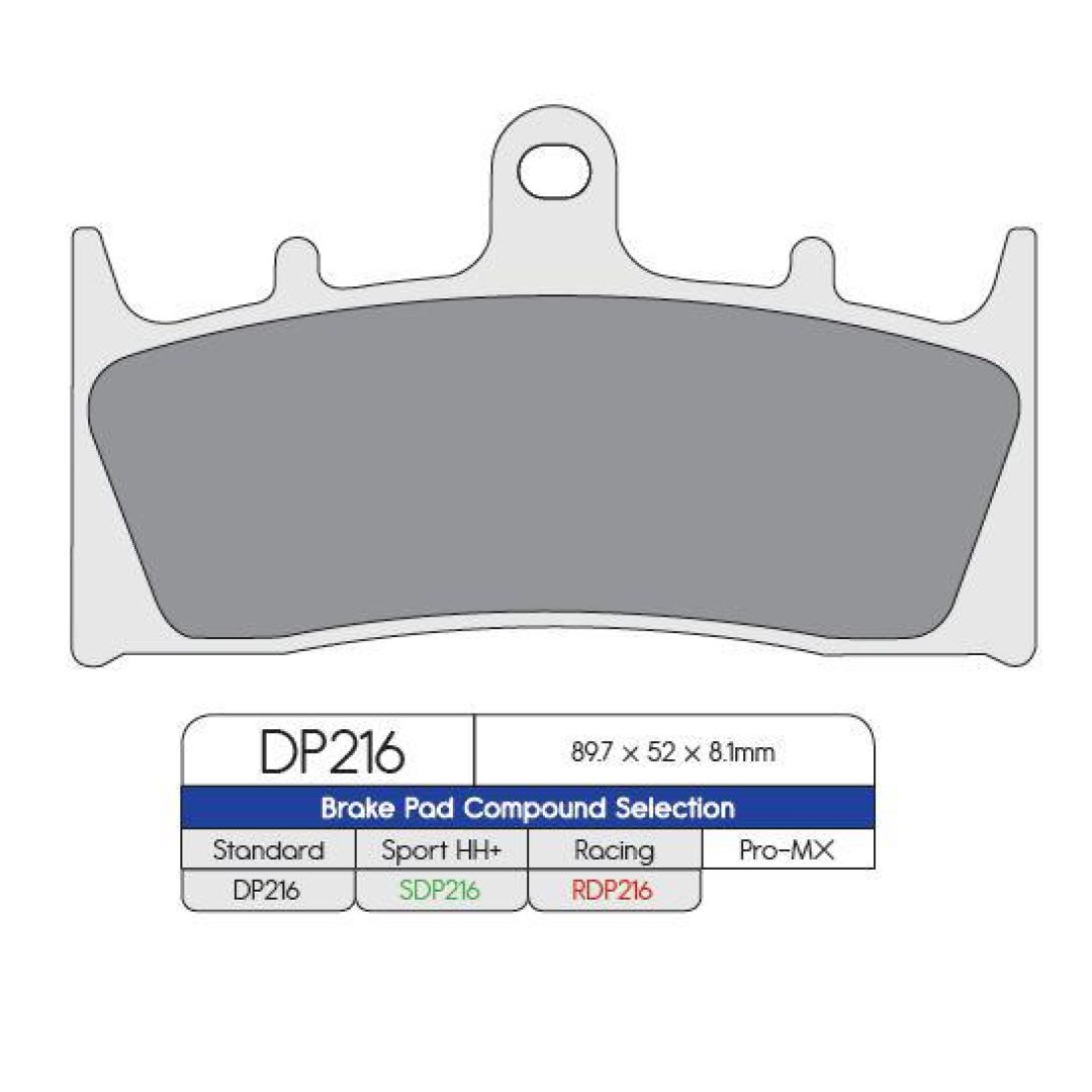 MC-Bromsbelägg Fram DP Brakes Frambelägg