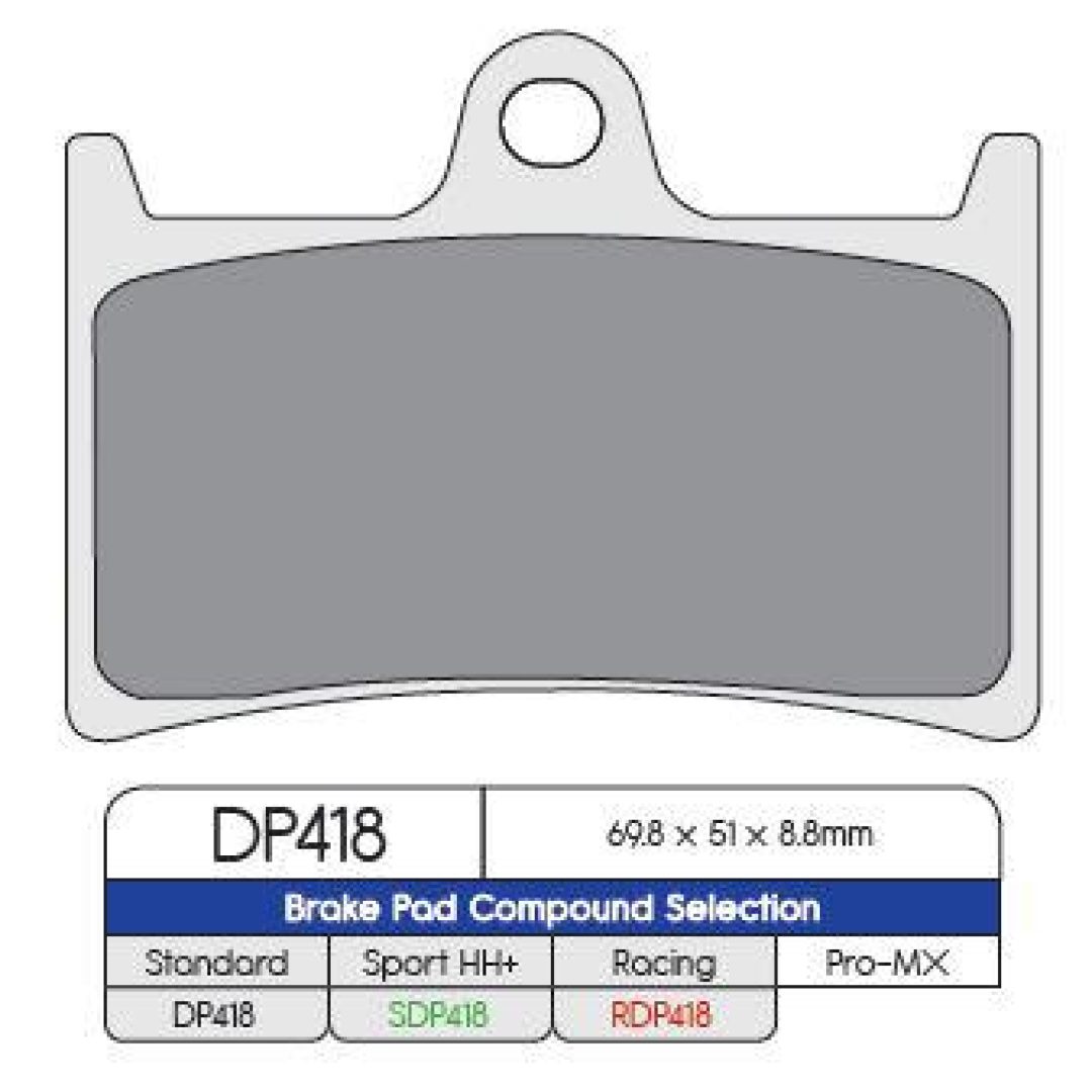 MC-Bromsbelägg Fram DP Brakes Frambelägg