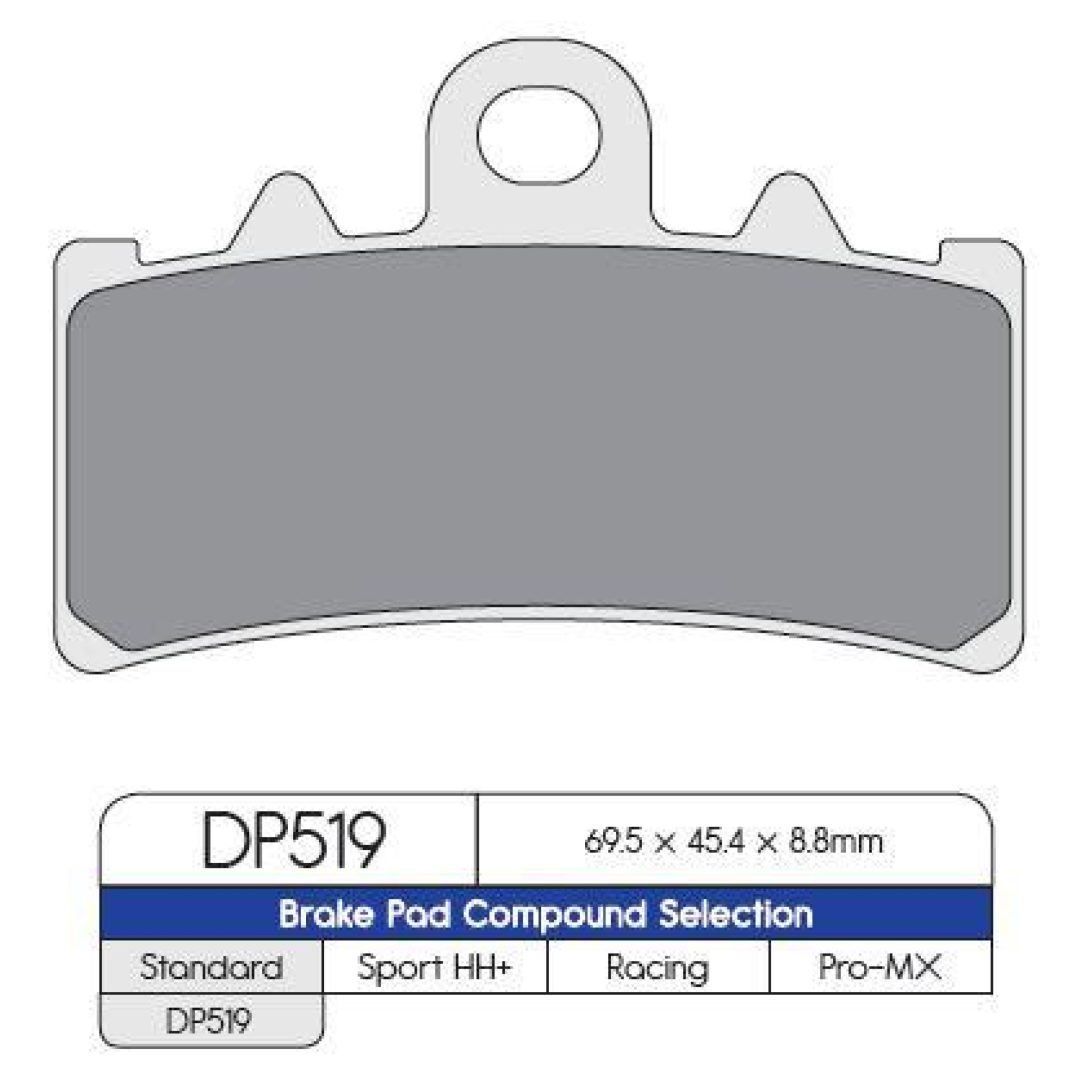 MC-Bromsbelägg Fram DP Brakes Frambelägg