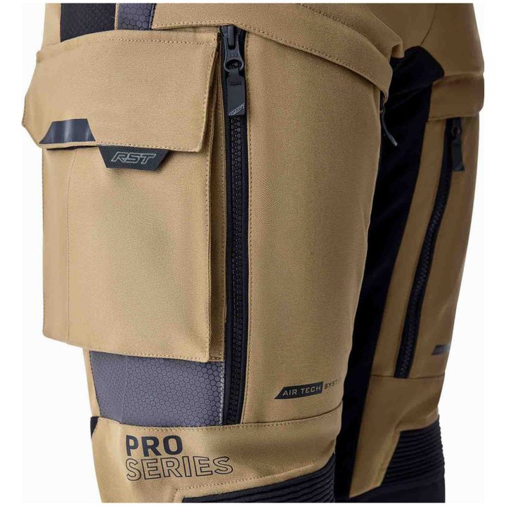 MC-Byxor Pro Series Adventure D3O Textil Sand Svart RST M – bild 8