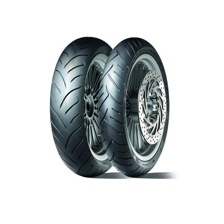 Mc-däck Fram Scootsmart Röd DUNLOP 100/80-10 – bild 3