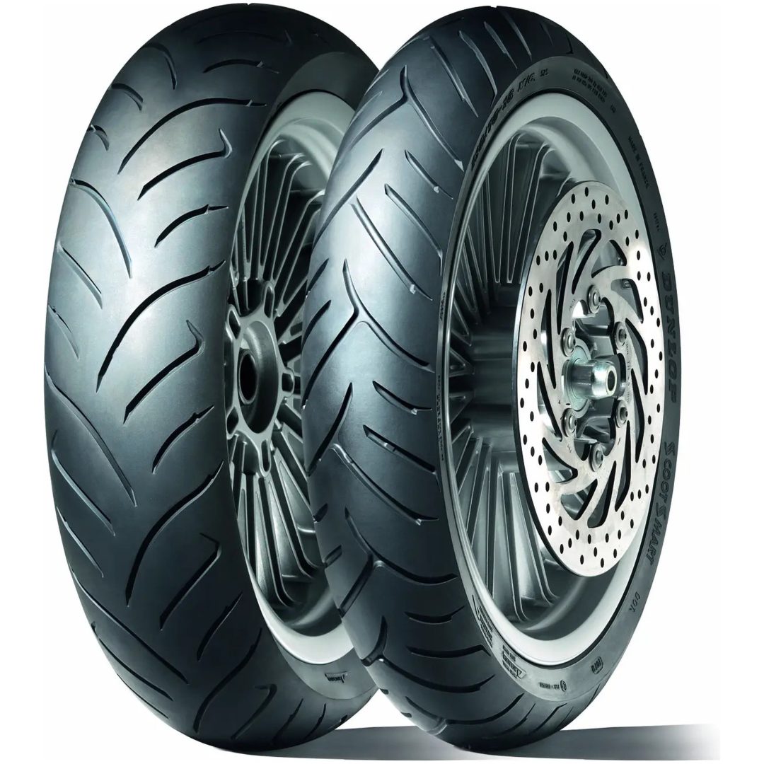 Mc-däck Fram Scootsmart Röd DUNLOP 100/80-10 – bild 2