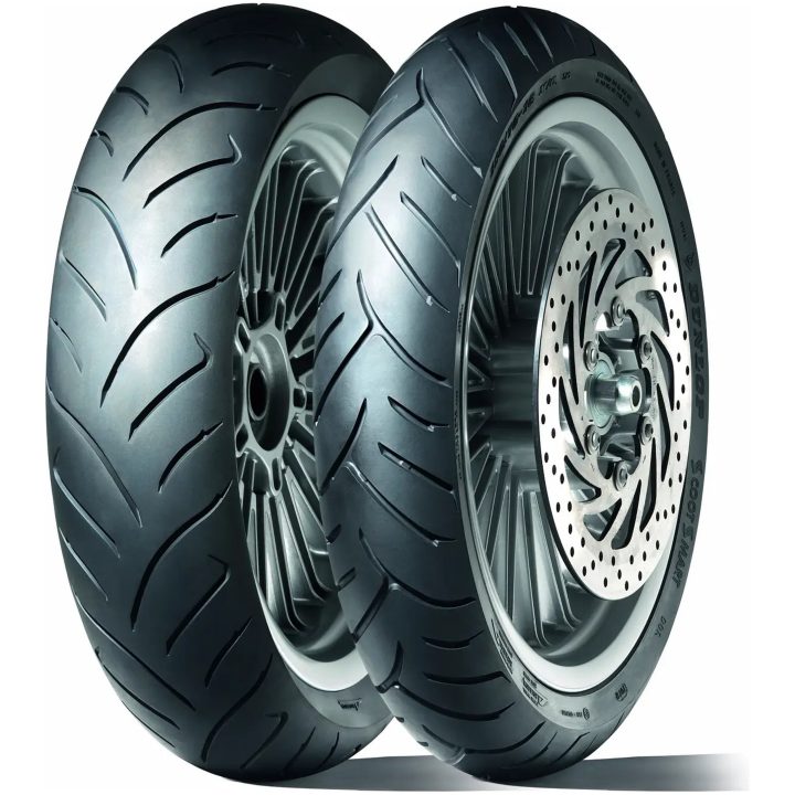 Mc-däck Fram Scootsmart Röd DUNLOP 110/90-13 – bild 2