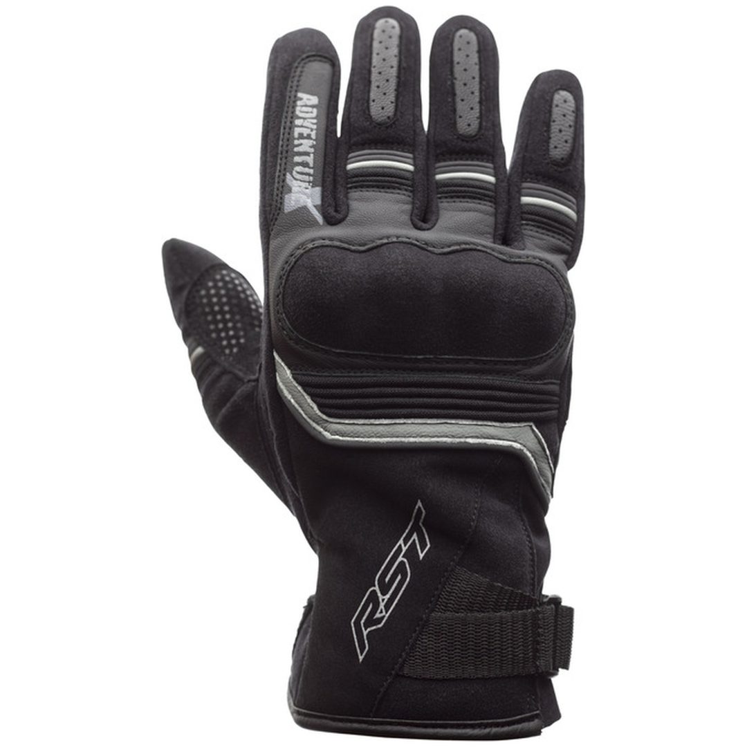 MC-Handskar Adventure-X CE Läder/Textil Svart RST M