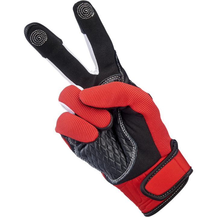 MC-Handskar Baja Svart/Röd BILTWELL XS – bild 7