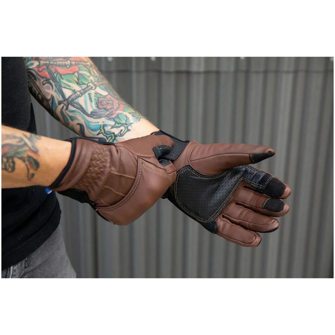 MC-Handskar Belden Brun BILTWELL XS – bild 11