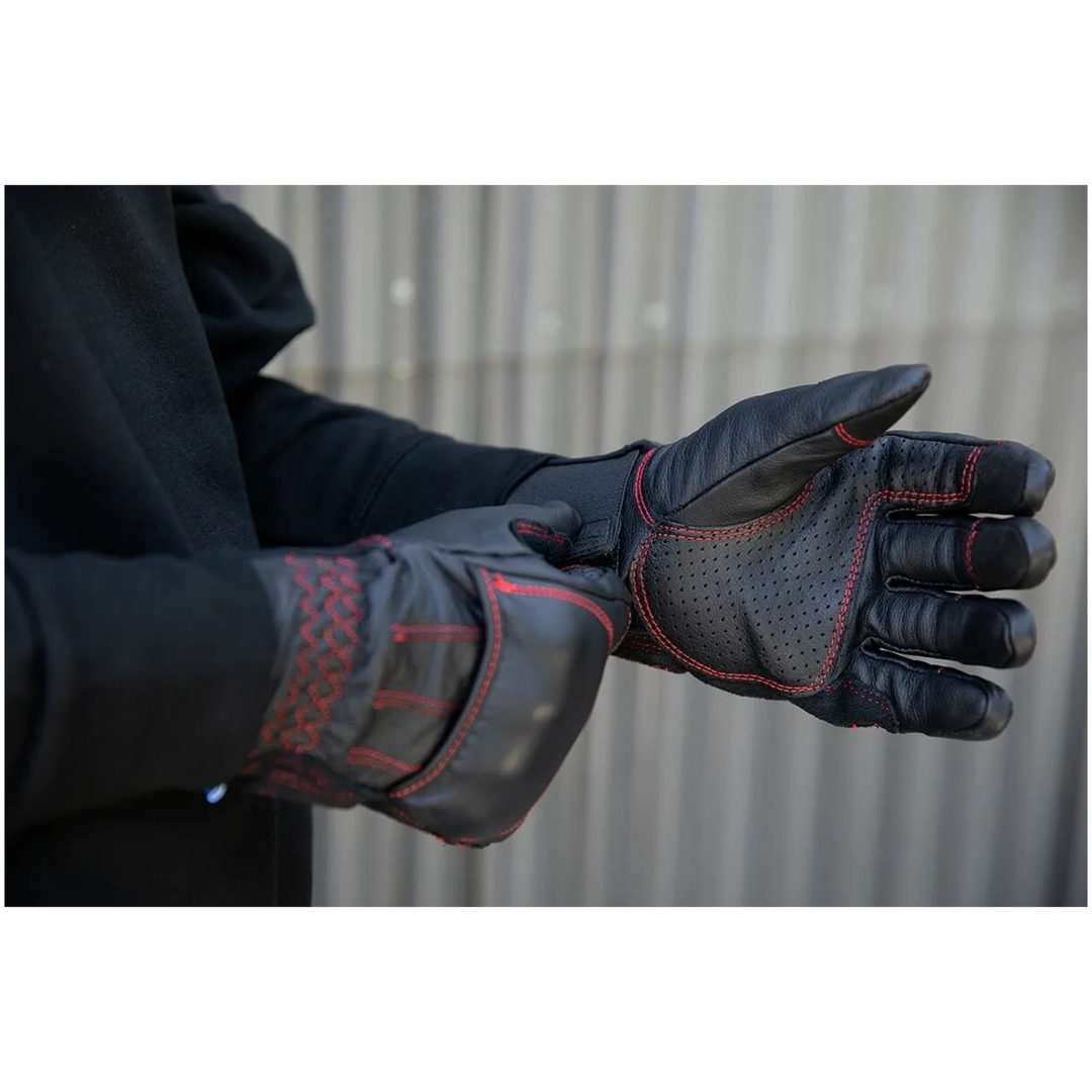 MC-Handskar Belden Redline Svart BILTWELL XS – bild 6