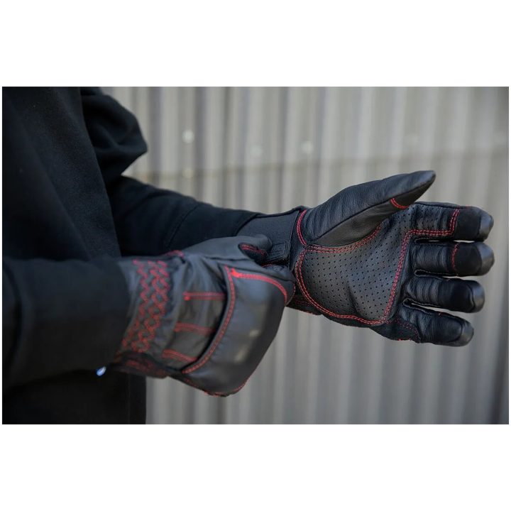 MC-Handskar Belden Redline Svart BILTWELL XS – bild 6