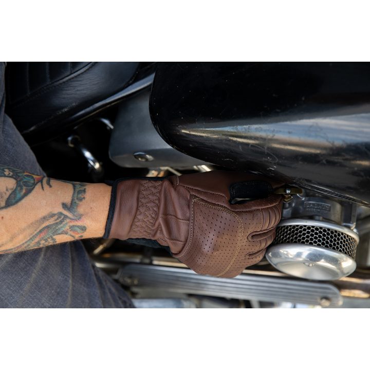 MC-Handskar Borrego Brun BILTWELL XS – bild 8