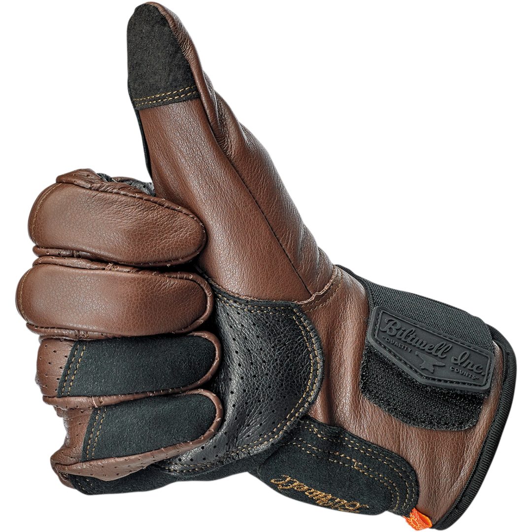 MC-Handskar Borrego Brun BILTWELL XS – bild 5