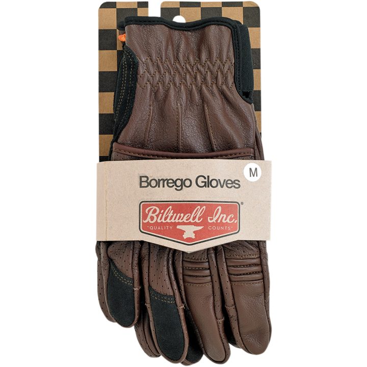 MC-Handskar Borrego Brun BILTWELL XS – bild 2