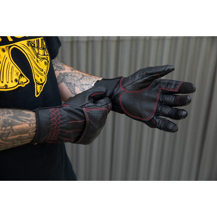 MC-Handskar Borrego Redline Svart BILTWELL XS – bild 11