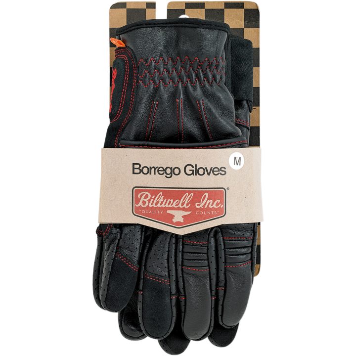 MC-Handskar Borrego Redline Svart BILTWELL XS – bild 5