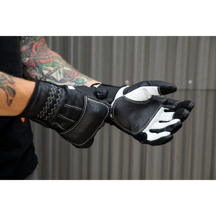 MC-Handskar Borrego Svart/Grå BILTWELL XS – bild 9