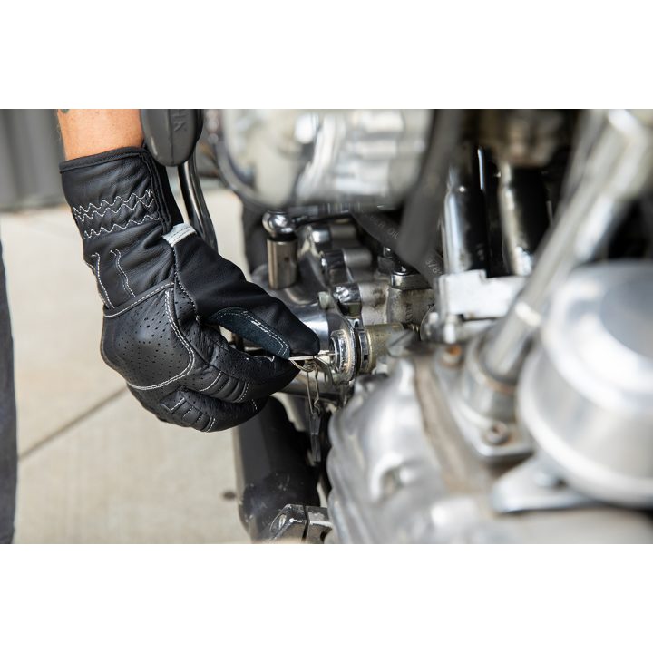MC-Handskar Borrego Svart/Grå BILTWELL XS – bild 4