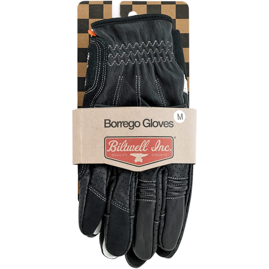 MC-Handskar Borrego Svart/Grå BILTWELL XS – bild 2