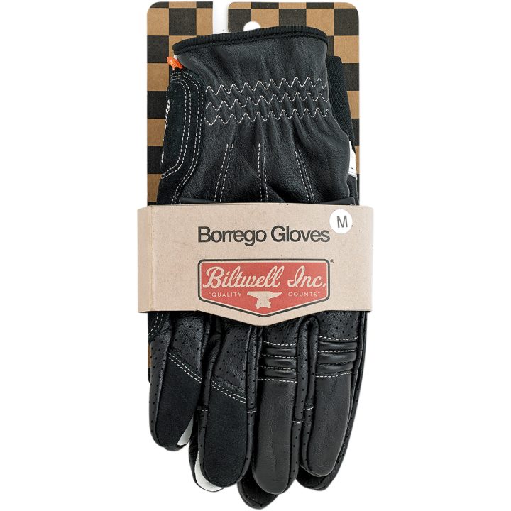 MC-Handskar Borrego Svart/Grå BILTWELL XS – bild 2