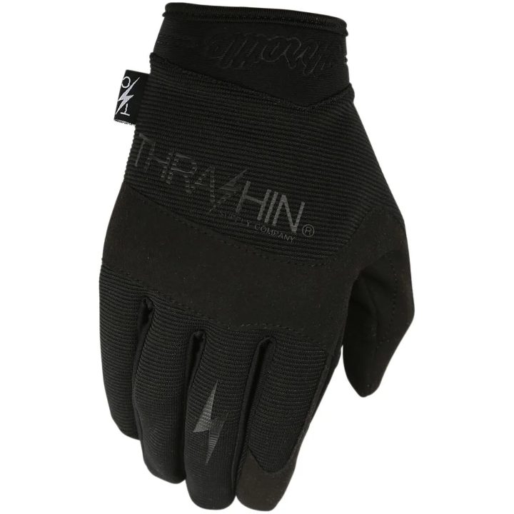 MC-Handskar Covert Kort Svart THRASHIN SUPPLY CO. Medium – bild 2
