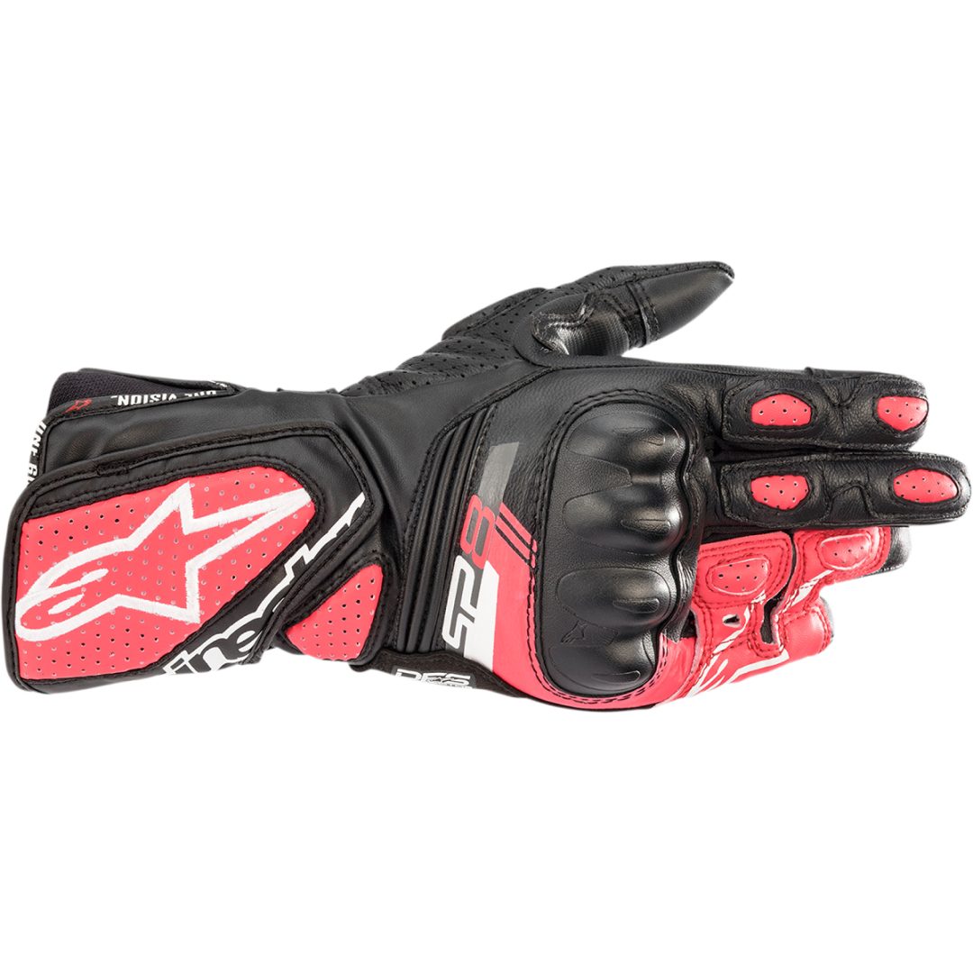 Mc-handskar Dam Läder Stella Sp-8 V3 Svart/rosa ALPINESTARS XS