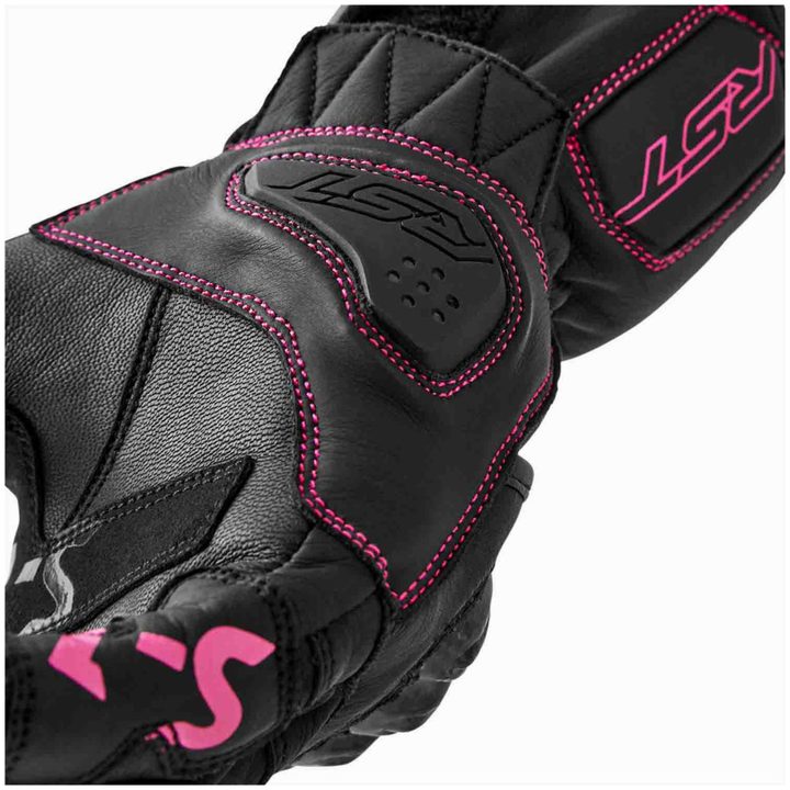 MC-Handskar Dam Svart Rosa RST 7 – bild 12