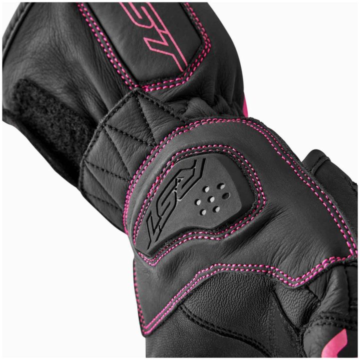MC-Handskar Dam Svart Rosa RST 7 – bild 5