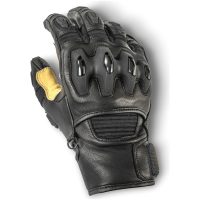 MC-Handskar Flon Svart/beige Halvarssons