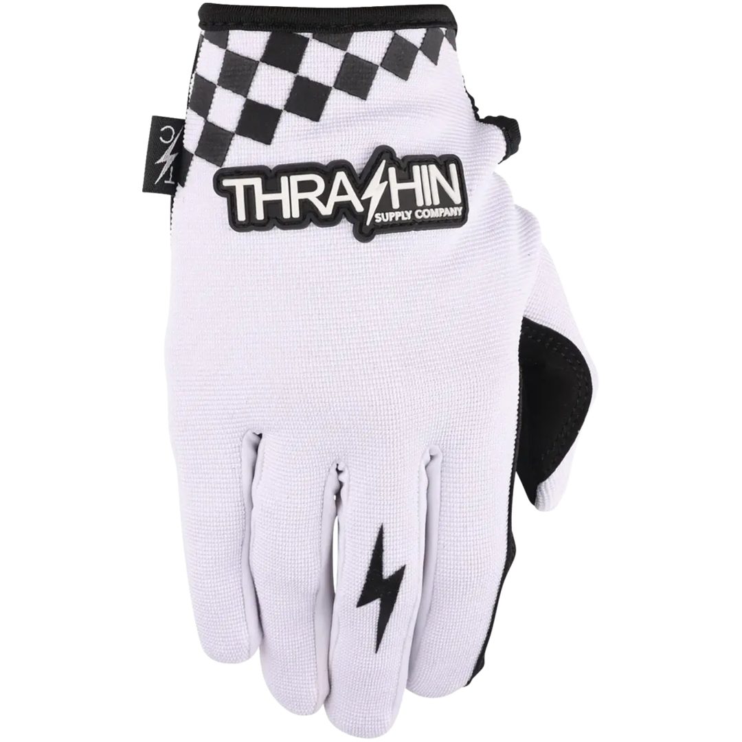 MC-Handskar Go Fast Stealth Svart Vit THRASHIN SUPPLY CO. – bild 3