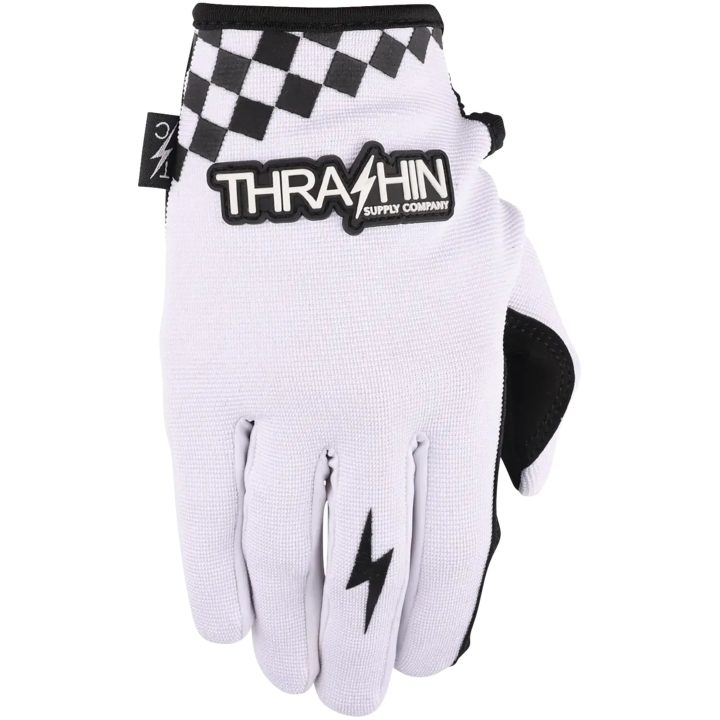 MC-Handskar Go Fast Stealth Svart Vit THRASHIN SUPPLY CO. – bild 3