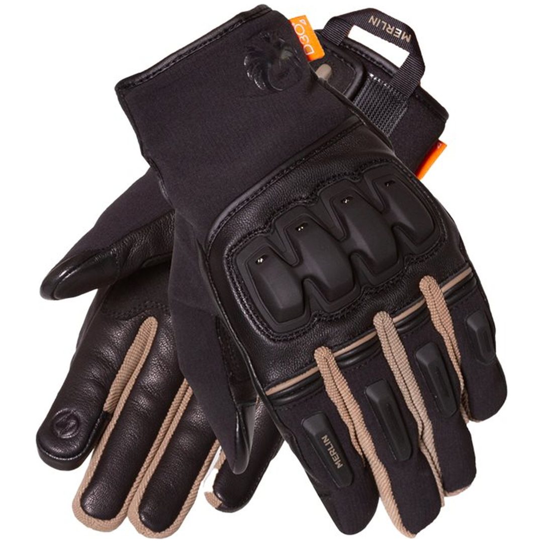 Mc-handskar Jura Hydro Textil Vattentäta Svart/sand Merlin XXL